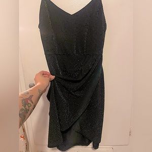 Black glitter dress